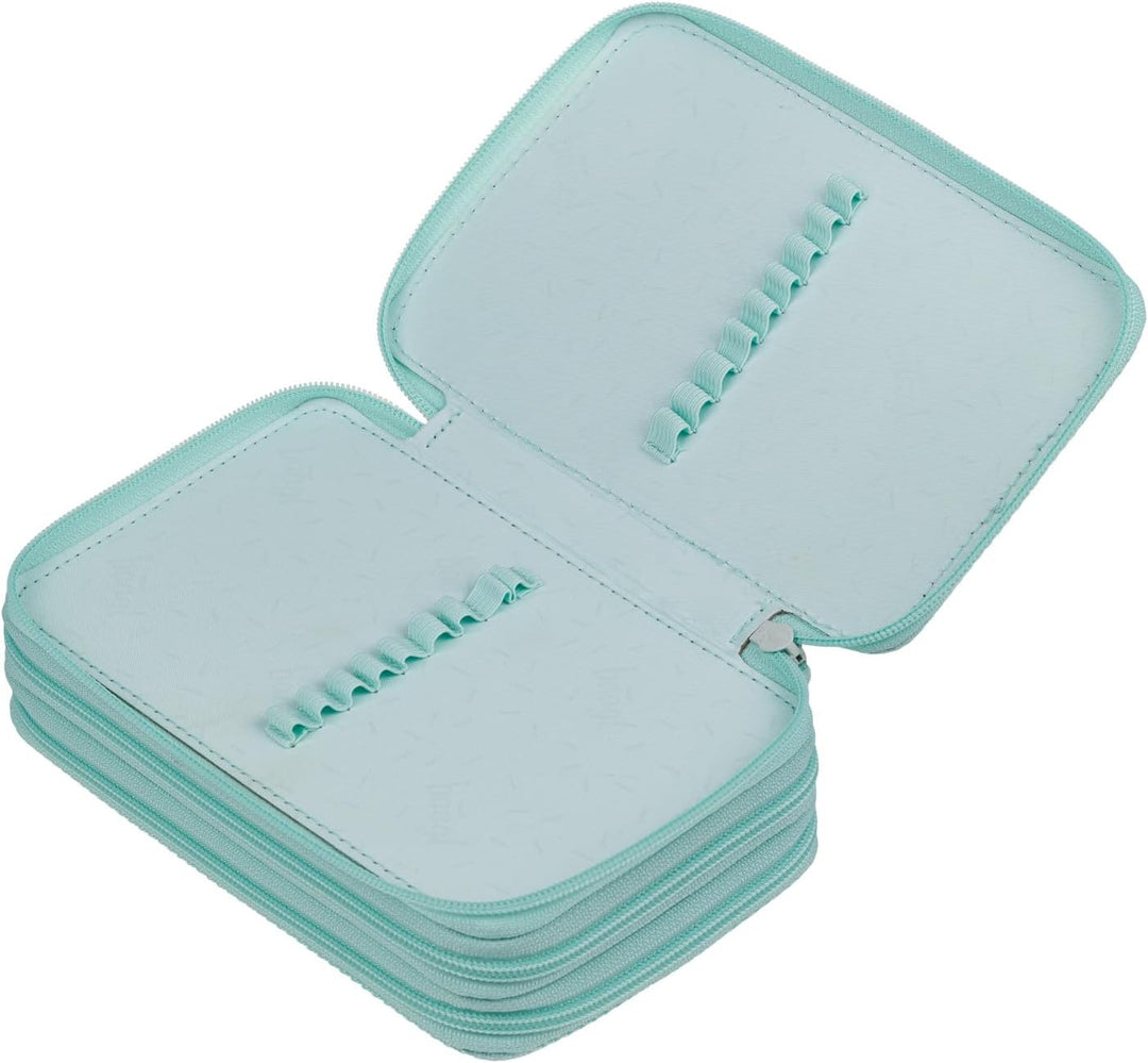 Baagl 3 Fach Federmäppchen Mädchen, Schulmäppchen für Schreibwaren, Schulsachen Federtasche, Federma