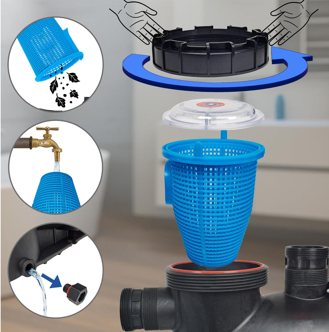 Schwimmbadpumpe 550W Inverter Poolpumpe - Filterpumpe Schwimmbad/Swimmingpool, energiesparsam zuverl