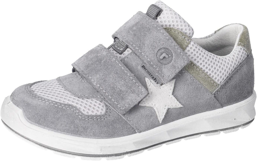 RICOSTA Jungen Low-Top Sneaker LOUI,Kinder Halbschuhe,WMS:Mittel, TEX 28 EU Grau 450, 28 EU Grau 450
