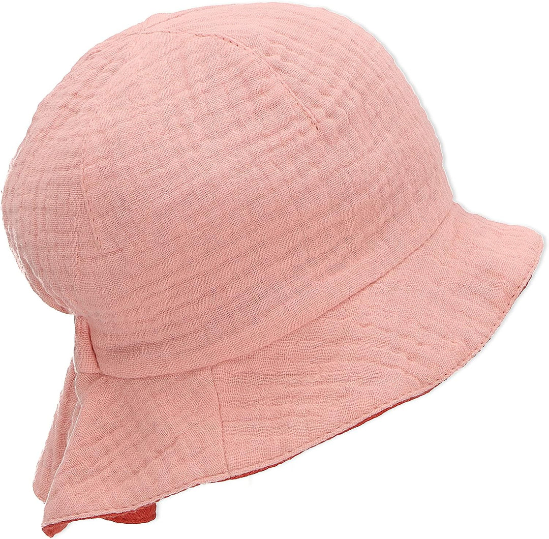 Sterntaler Mädchen Sonnenhut Zum Wenden Red Hut 45 zartrosa, 45 zartrosa