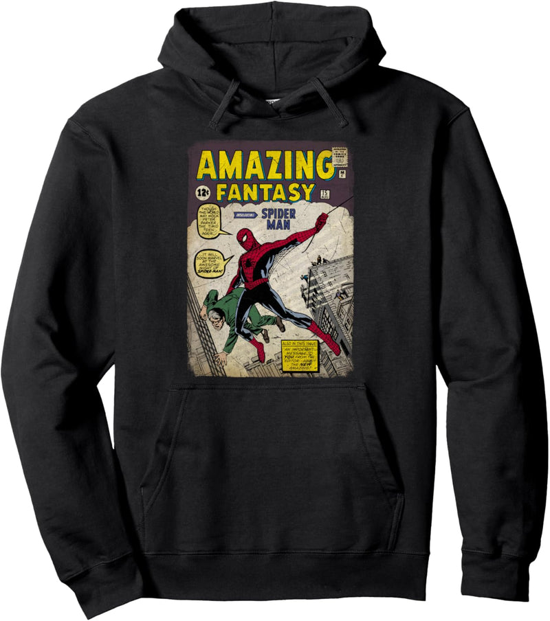Marvel The Amazing Spider-Man Distressed Comic Cover Pullover Hoodie
