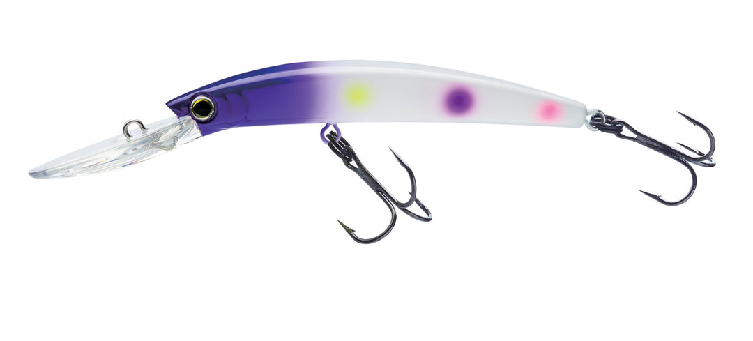 Yo-Zuri Crystal Minnow Floating Deep Diver Walleye Extra Deep Diving Crankbait Purple Wonderbread, 1