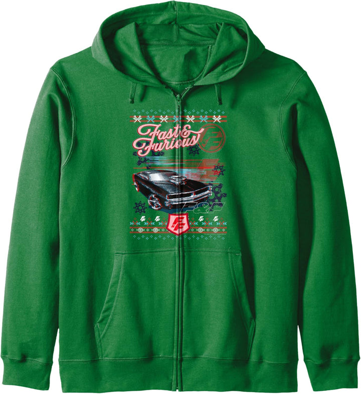 Fast & Furious Ugly Christmas Sweater Car Logo Kapuzenjacke