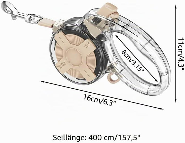 Hundeleine 4m, 360° verwicklungsfreie Ausziehbar Rollleine mit Reflektierendes Band, Ausziehleine mi