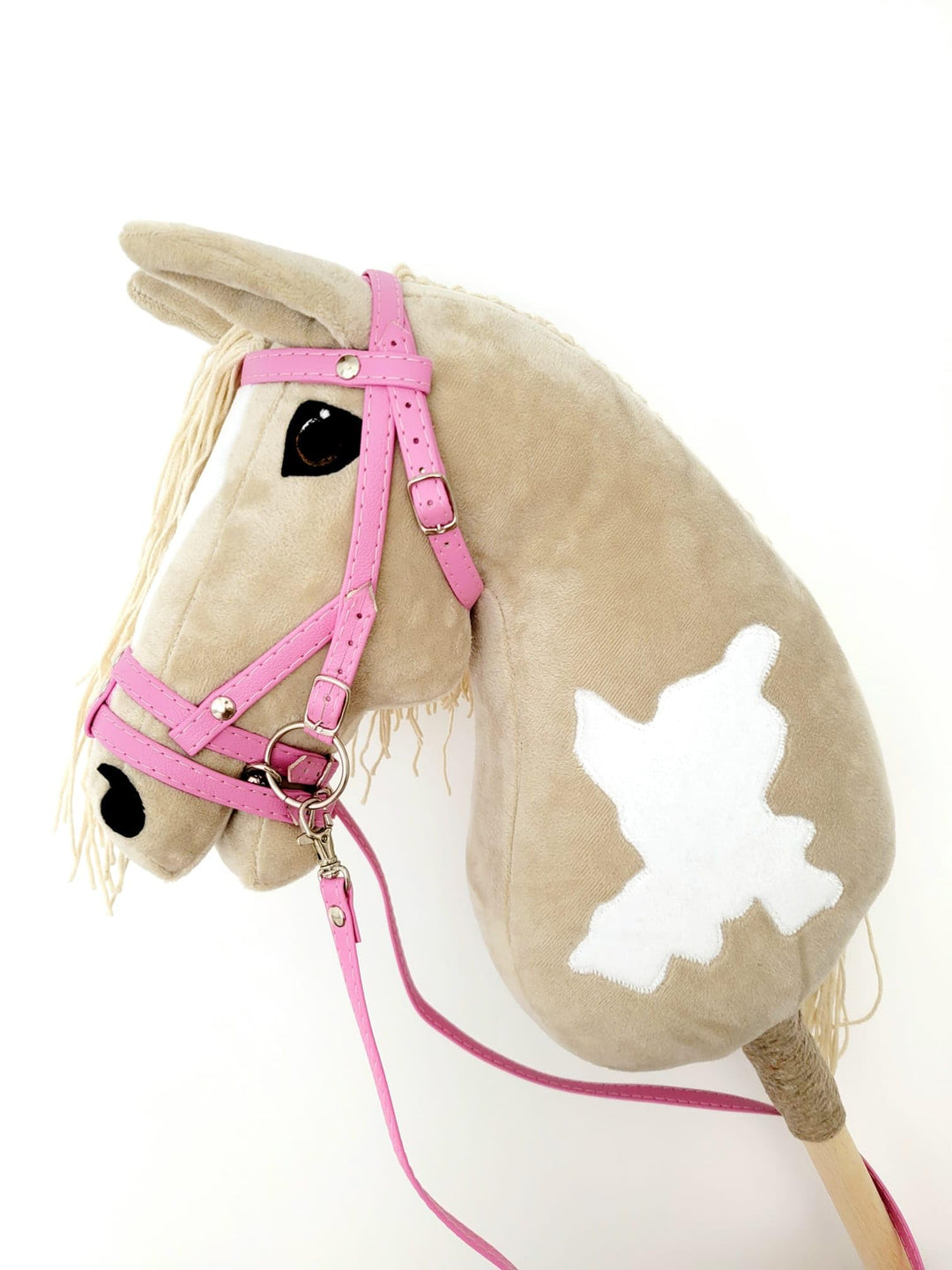 Hobby Horse Hobbypferd gross A3 (Pferd auf einem Stock) (beige), Beige