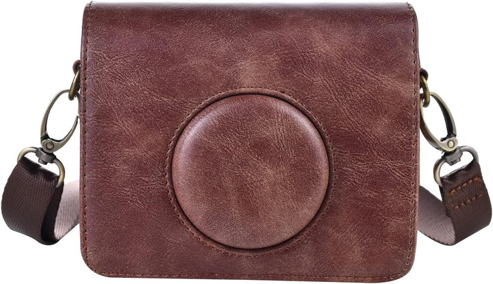 Rieibi Mini EVO Kameratasche, Retro PU Leder Hülle Schutzhülle für Fujifilm Fuji Instax Mini EVO Sof