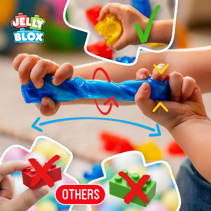 Jelly BLOX - Newbie Kit, Bauspielzeug ab 2 Jahren, mit 11 Sensorische Bausteine, Konstruktion Spielz