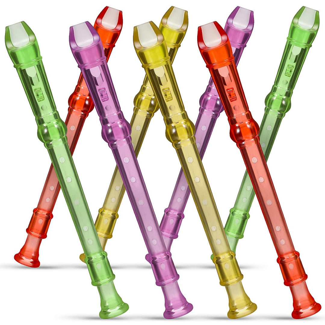 Toyvian Mini Klarinette 8 Stück Kunststoff Flöten 6 Loch Recorder Musikinstrument Für Kinder Anfänge