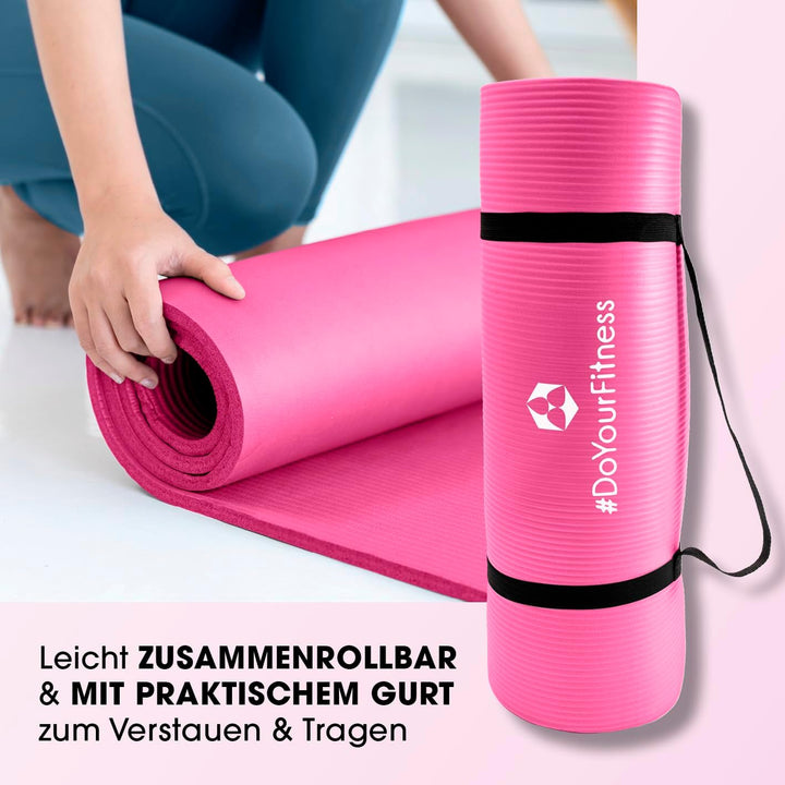 #DoYourFitness Fitnessmatte rutschfest | 183x61cm oder XXL 190x100cm | 0,8-2cm hoch | Gelenkschonend