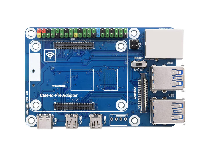 Waveshare CM4-to-Pi4-Adapter for Raspberry Pi CM4, Alternative Solution for Raspberry Pi 4B(Can be U