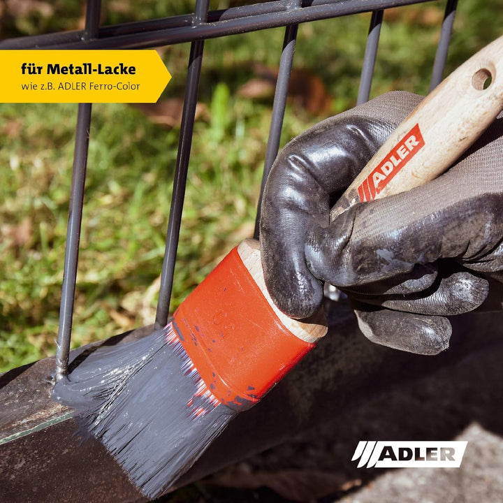 ADLER Lasurpinsel Solvamaxx Plus - 100x30 mm - Flächenpinsel in Profi-Qualität für lösemittelhaltige