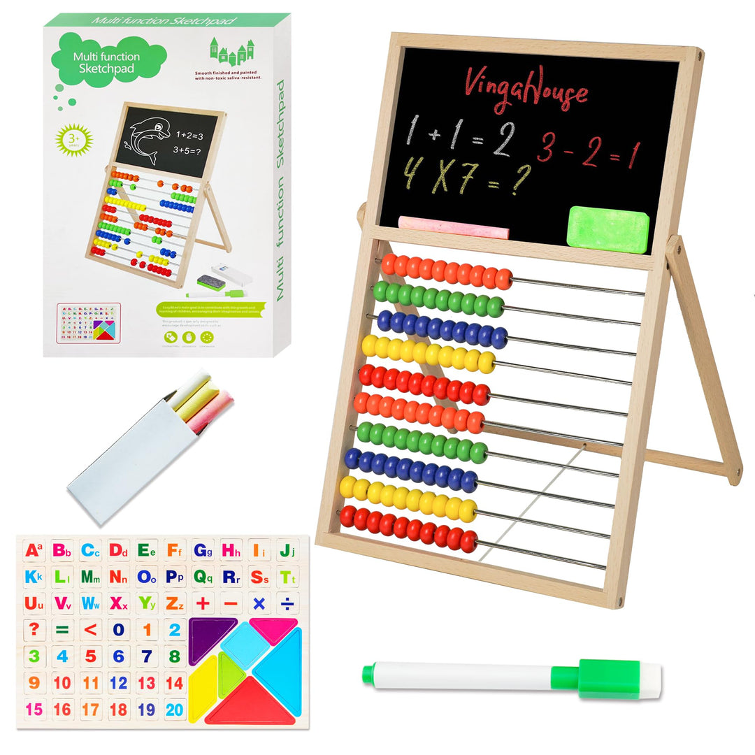 VingaHouse Grundschule Rechenschieber Abakus, Abacus Rechner Kinder zum Zählen und Rechnen 100 Perle