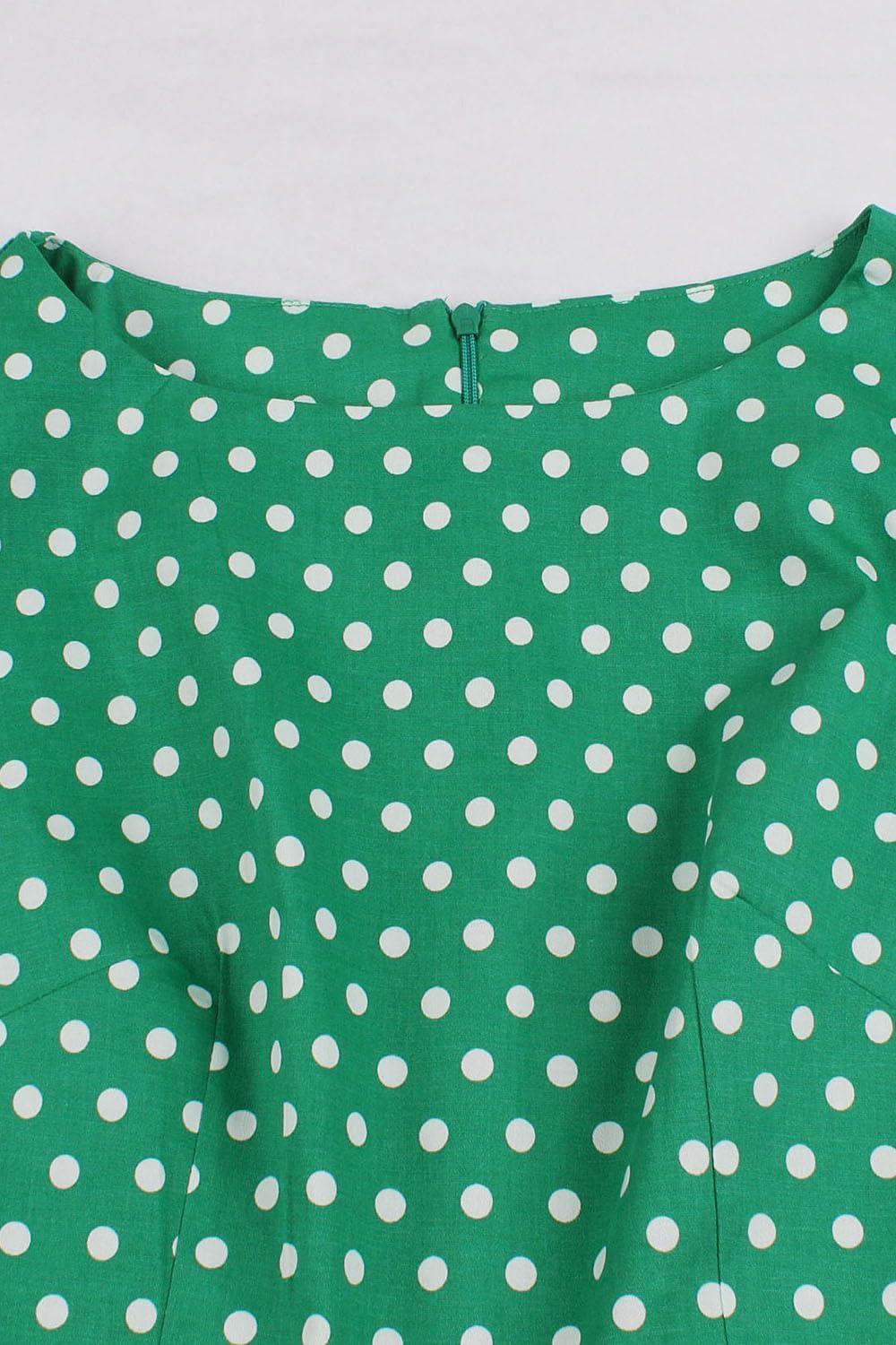 AXOE Damen Rockabilly Kleider 50er Jahre Baumwolle Gürtel S Grün, S Grün