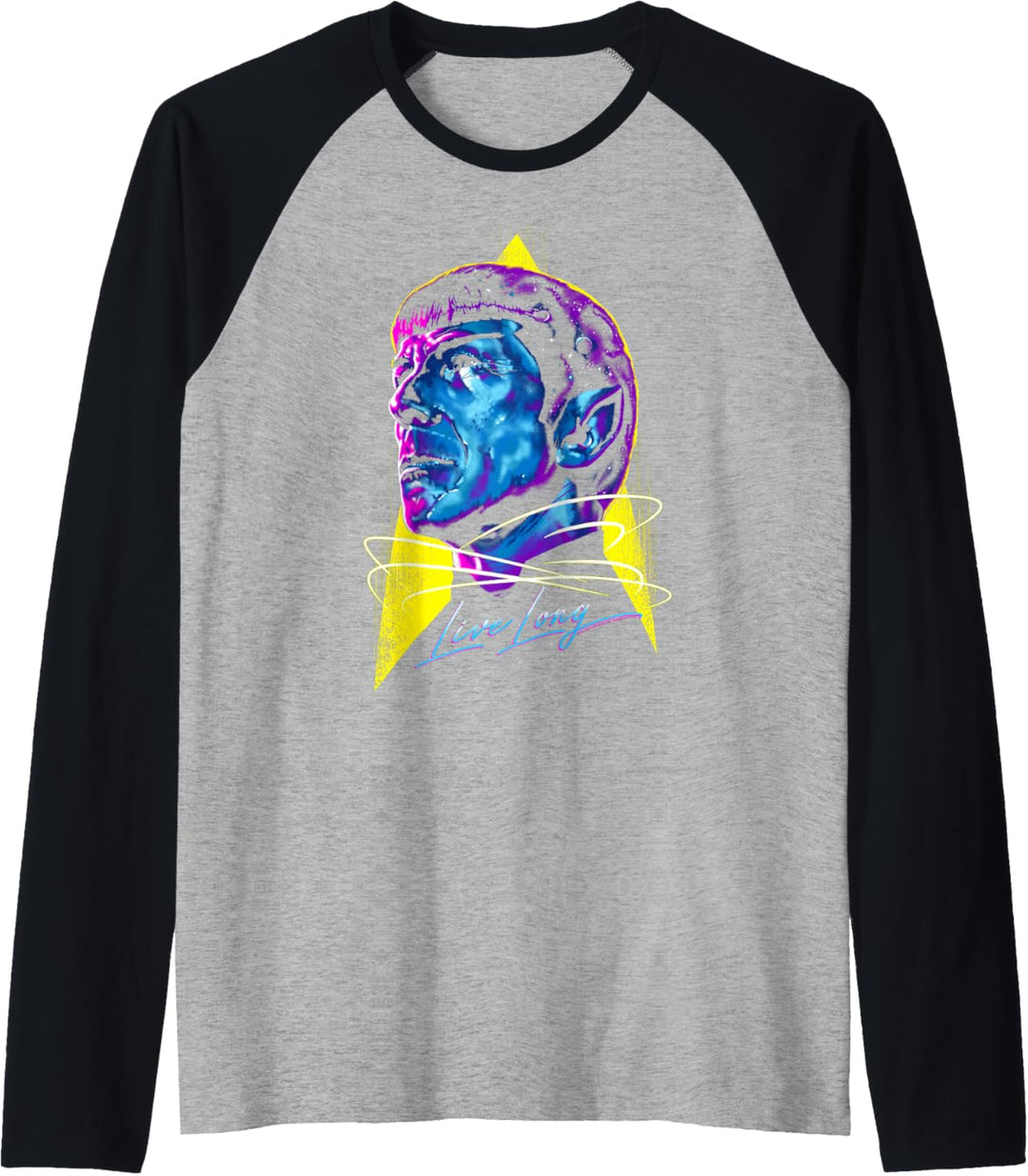 Star Trek: The Original Series Live Long Neon Galaxy Spock Raglan