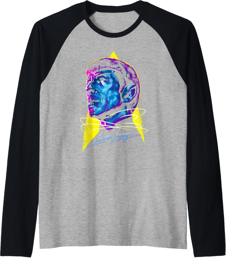 Star Trek: The Original Series Live Long Neon Galaxy Spock Raglan