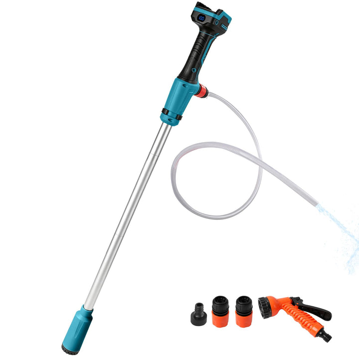 Akku-Regenfasspumpe kompatibel mit Makita 18V, Förderleistung 2736 l/h, Kabellose Stab-Transferpumpe