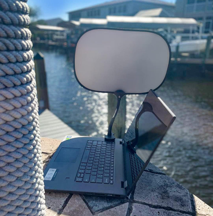 Laptop-Sonnenblende – flexibel, verstellbar und tragbar
