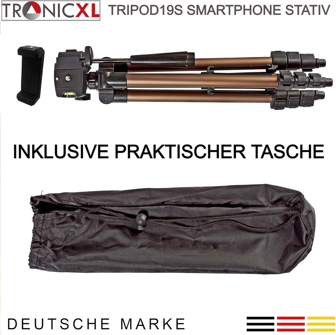 TronicXL Tripod 19S Smartphone Stativ Tisch Kamerastativ Tripod für Samsung Galaxy S23 S22 S21 S20 S