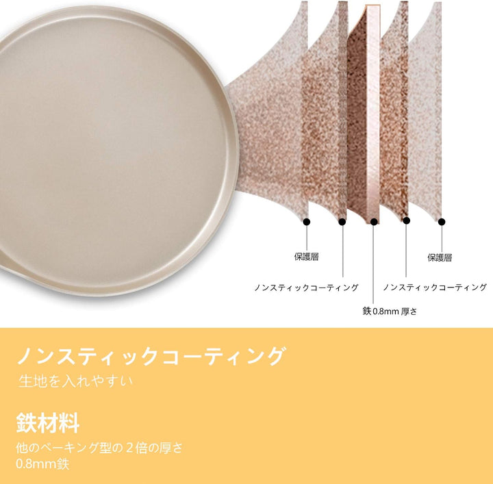 CHEFMADE Crepe Pan mit Bamboo Spreader, 8-zoll Nicht-stick Pfannkuchen Pan mit Isolierenden Silikon