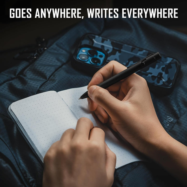KeyUnity KP01BK Bolt Action Pen mit Clip, EDC-Taschenstift aus Titanlegierung, einziehbarer Metallku