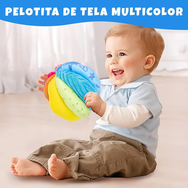 Adena Montessori Baby-Spielzeug-Set mit Montessori-Spiegel, Peekaboo-Knopf-Puzzle, mittlerer Dreh-Tr