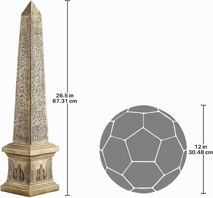 Design Toscano Goldener Obelisk des alten Ägyptens, Statue 1er-Set, 1er-Set