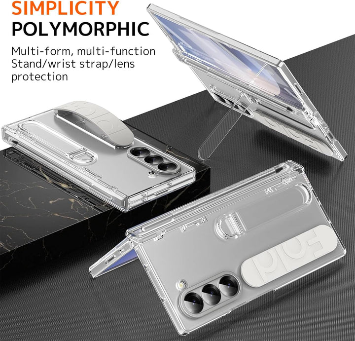 NINKI für Samsung Galaxy Z Fold 5 Handyhülle mit Armband Ständer Z Fold 5 Case mit Stift Fold 5 hand