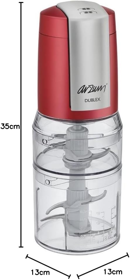 Arzum AR189 Elektrischer Multi Zerkleinerer mit doppelt behälter