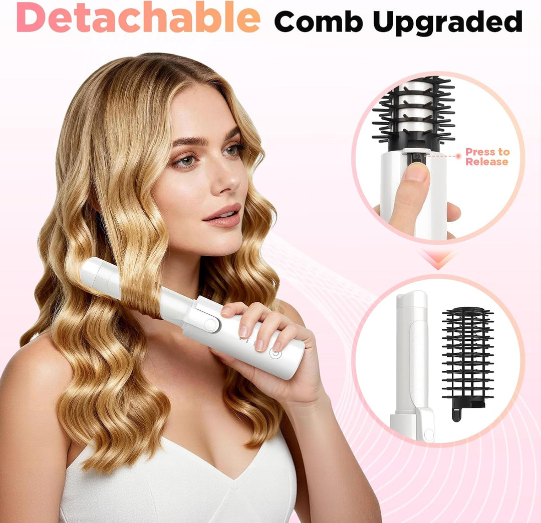 Schnurloser Lockenstab 32mm, Curling Iron mit 4 Temperaturen Tragbare Reise, 7000 mAh USB-aufladbare