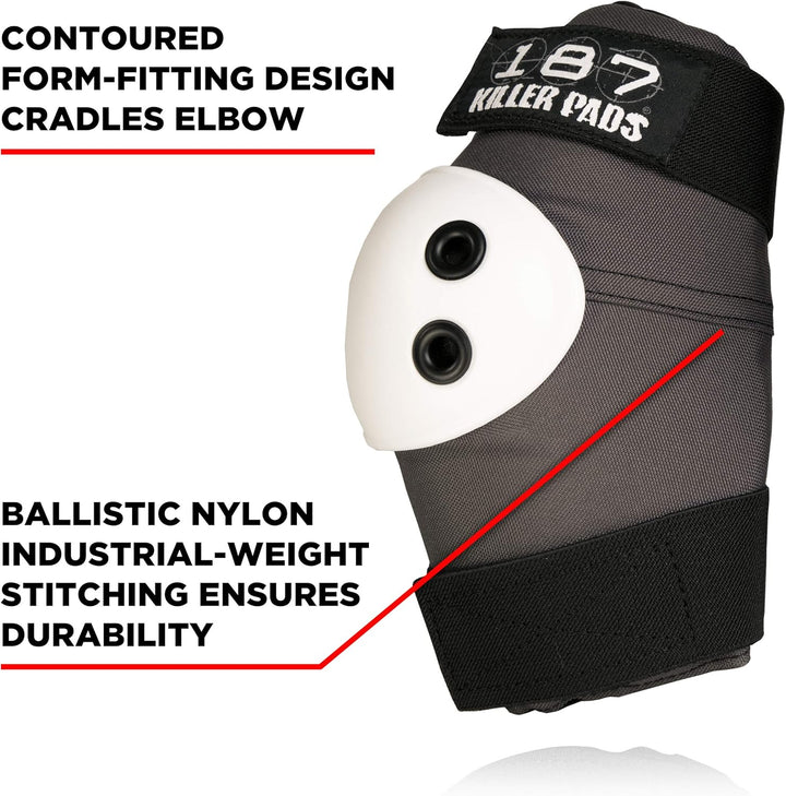 187 Killer Pads Unisex Elbowpads Schutzausrüstung L Weiss, L Weiss