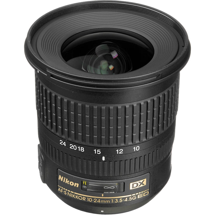 Nikon AF-S DX Nikkor 10-24mm 1:3,5-4,5G ED Objektiv (77 mm Filtergewinde) schwarz Single, Single