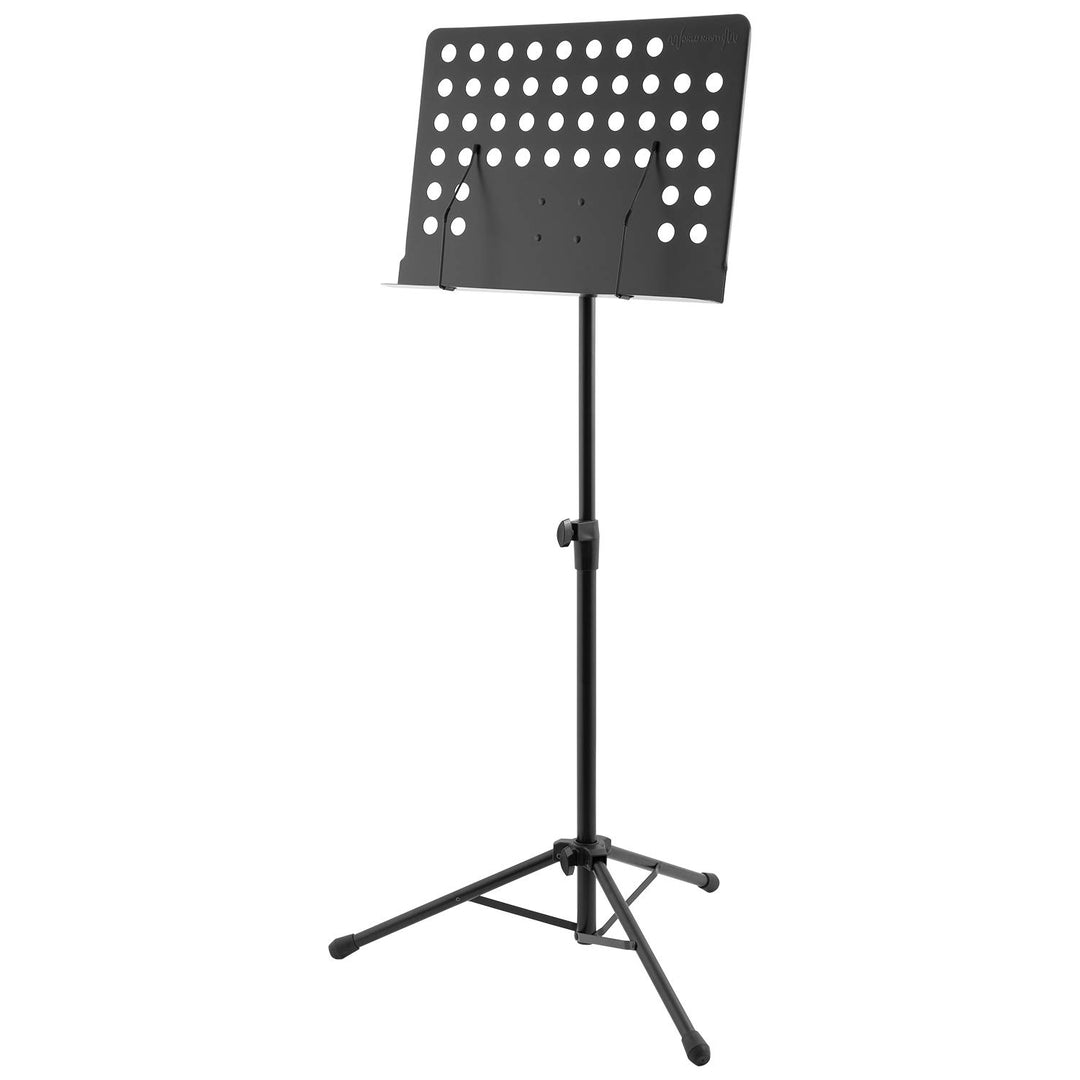 World Rhythm Orchesterpult - Höhenverstellbarer Notenhalter mit Seitenhalterungen und Stativfuss Sch