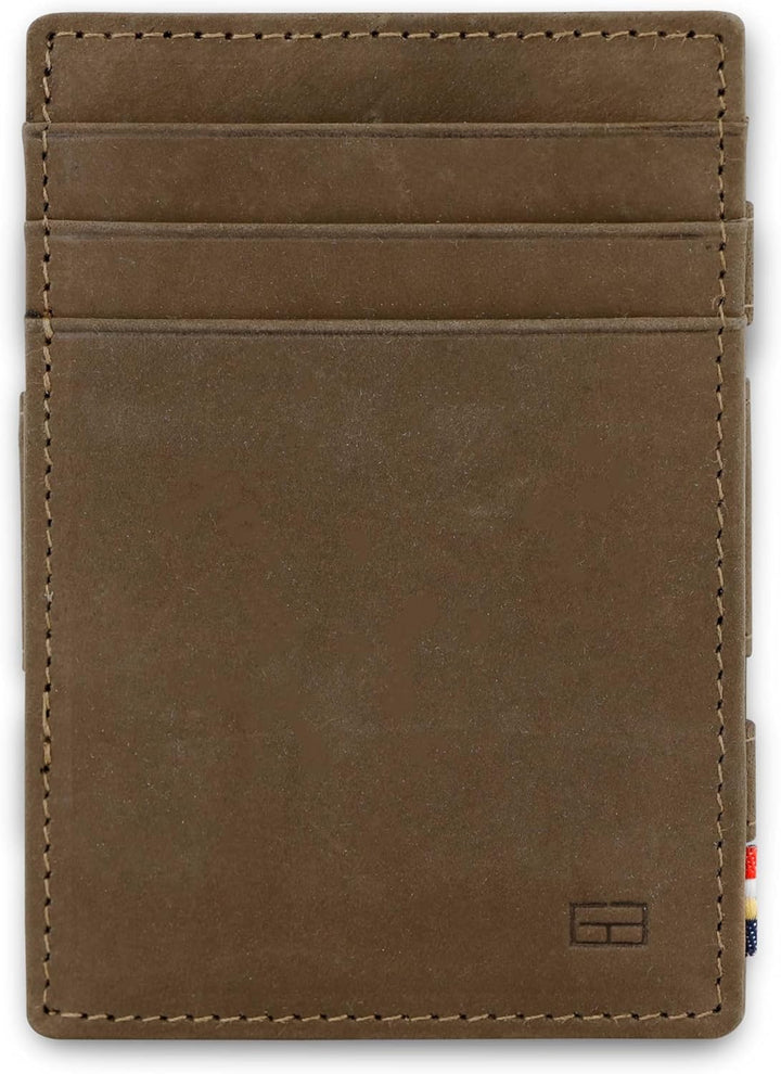 GARZINI Magic Wallet, RFID Geldbeutel für Herren aus echtem Leder für 7 Karten und Münzfach, Mini Ge