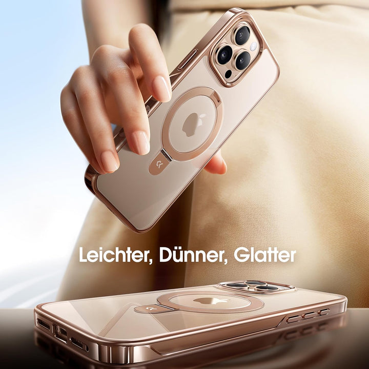 CASEKOO Original Titan Wüstensand für iPhone 16 Pro Max Hülle mit MagSafe-Ständer [Kratzfest & vergi