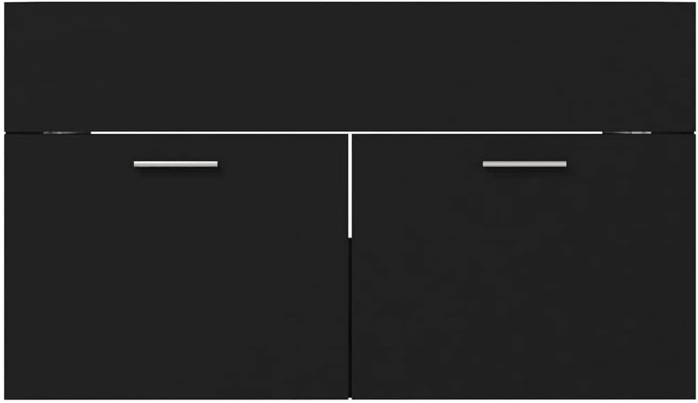 Waschbeckenunterschrank mit Einbaubecken Schwarz Waschbecken Mit Unterschrank BadezimmermöBel Waschb