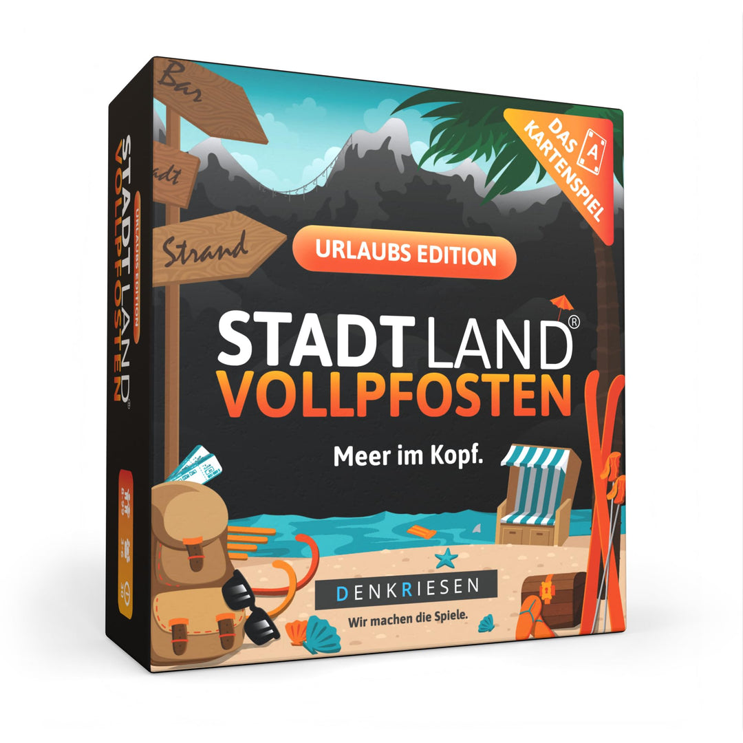 DENKRIESEN - Stadt Land Vollpfosten® – Das Kartenspiel - Urlaubs Edition - Meer im Kopf.' | Geschenk