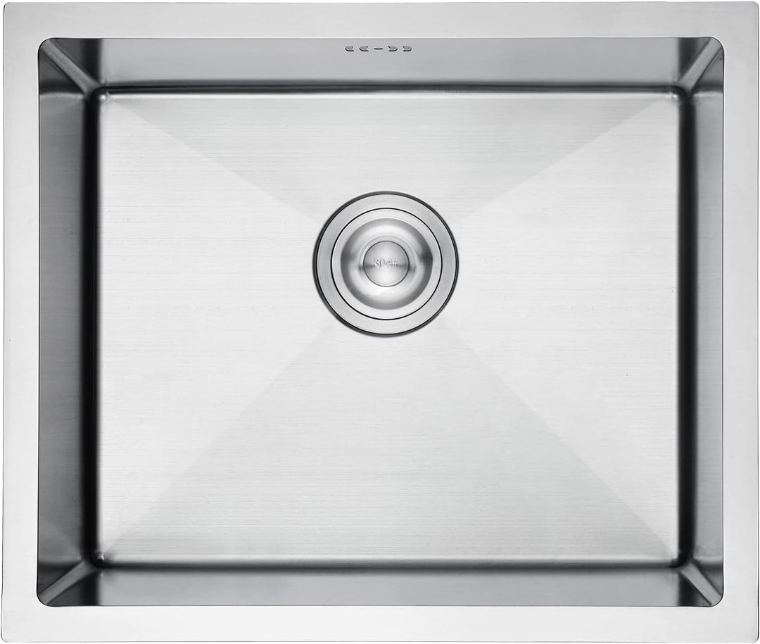 Ibergrif Spüle Küchenspülen für den Unterbau und Aufsatz, 50-43cm Unterbaubecken, Spülbecken Edelsta