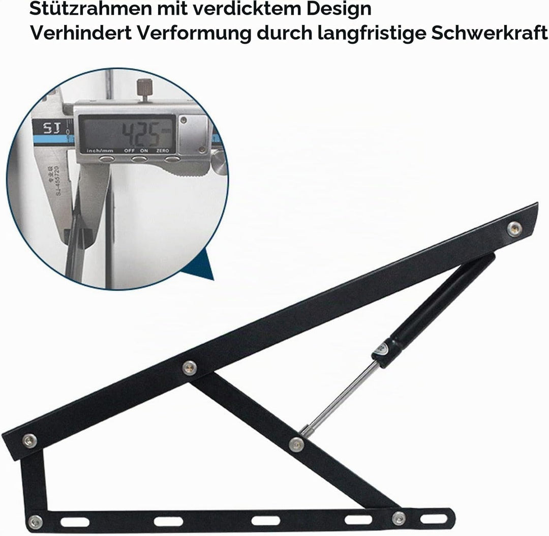 2 Stück Pneumatische Bett Hebemechanismus für schwere Bettkästen,GasdruckdäMpfer,Gasfedern,Möbelscha