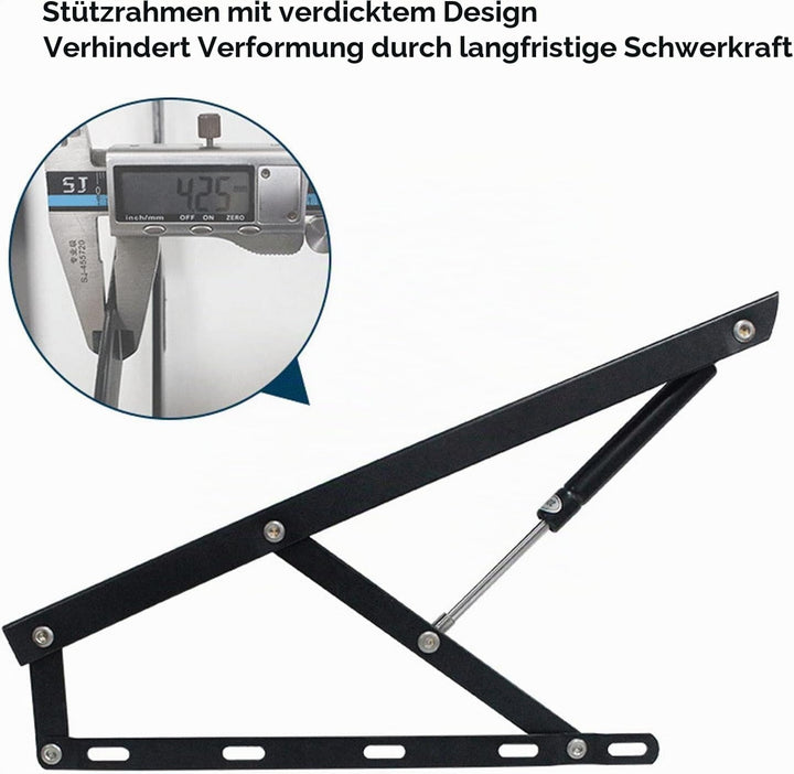 2 Stück Pneumatische Bett Hebemechanismus für schwere Bettkästen,GasdruckdäMpfer,Gasfedern,Möbelscha