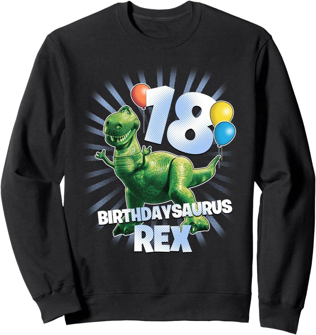 Disney Pixar Toy Story Birthdaysaurus Rex 18th Birthday Sweatshirt