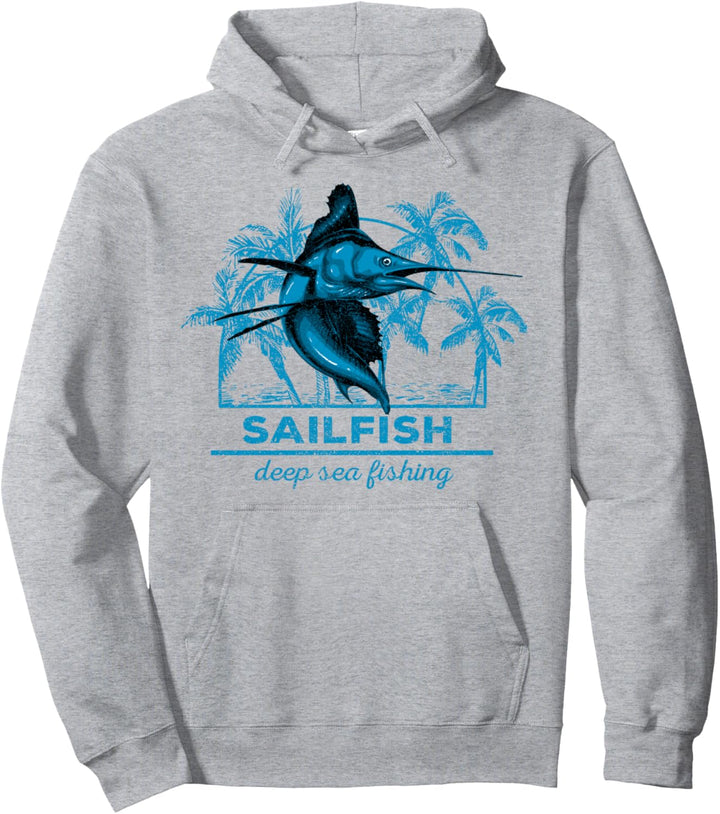 Trendy Sailfish Deep Sea Fishing Pullover Hoodie