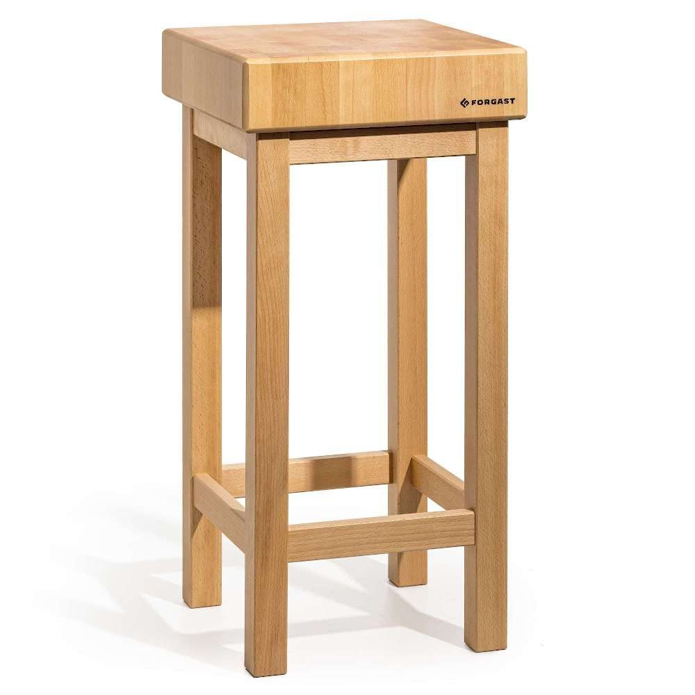 Fleischerblock Hackblock mit Sockel | 40x50x20 cm | Professioneller | aus Buchenholz | für Metzger,