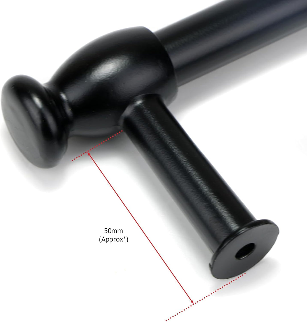 spares2go 'Cut to Grösse Tür Griff/Handtuchhalter für Kaminöfen Ofen Herdarten geeignet (schwarz)