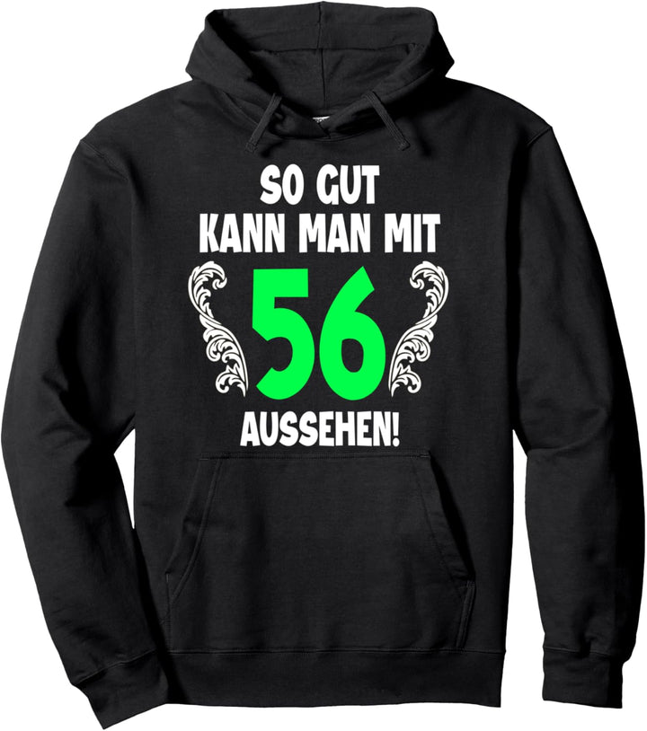 56. Geburtstag Mann Frau 1966 Damen Herren Feier 56 Jahre Pullover Hoodie