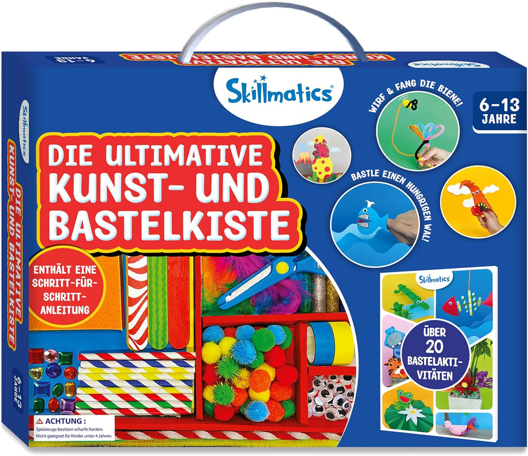 Skillmatics Die ultimative Bastelkiste, 2000+ Teile, Bastelmaterial, kreative Bastelideen zum Selber