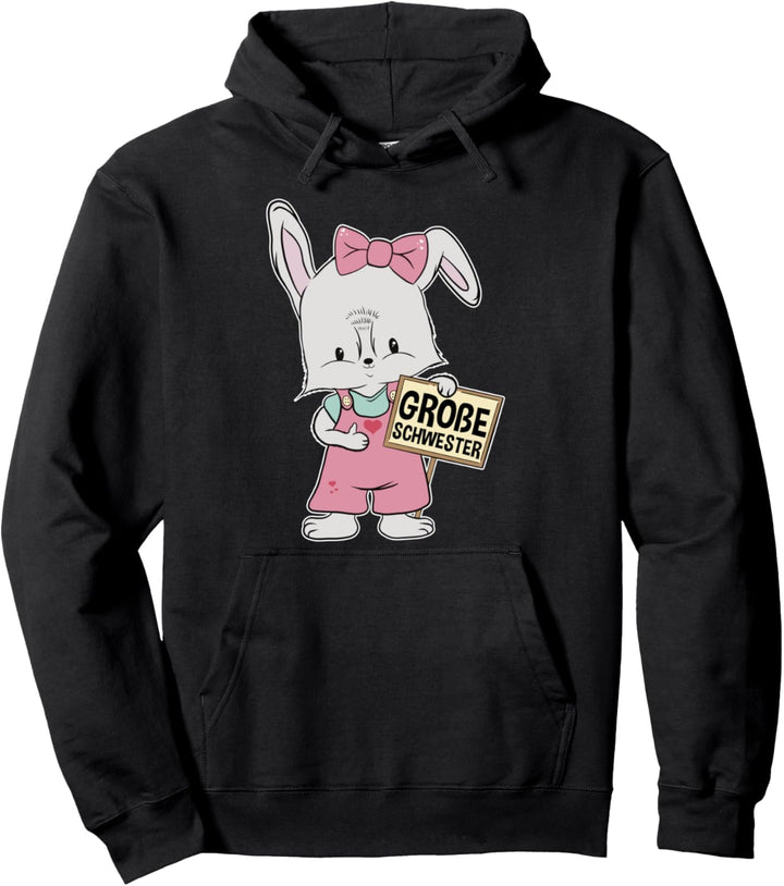 Grosse Schwester Häsin Osterhase Partnerlook Familien Ostern Pullover Hoodie