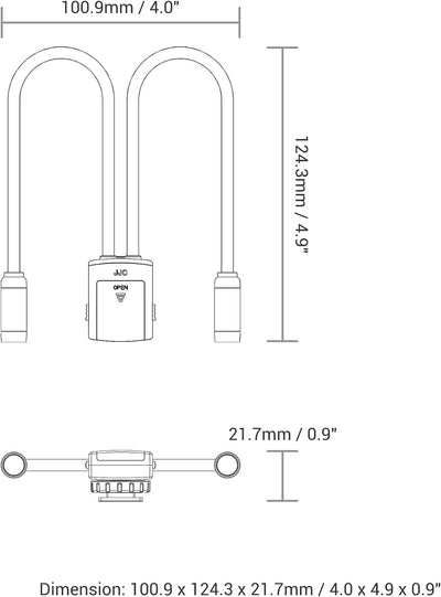 JJC Makro Arm Licht, 5600K Flexible Makro LED Lampe für Nikon Canon Sony DSLR Kamera, 5 Level Einste