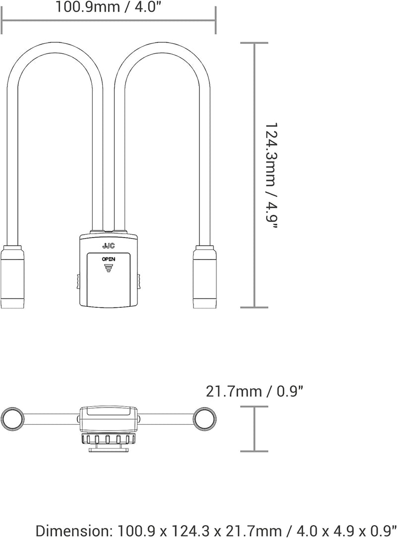 JJC Makro Arm Licht, 5600K Flexible Makro LED Lampe für Nikon Canon Sony DSLR Kamera, 5 Level Einste