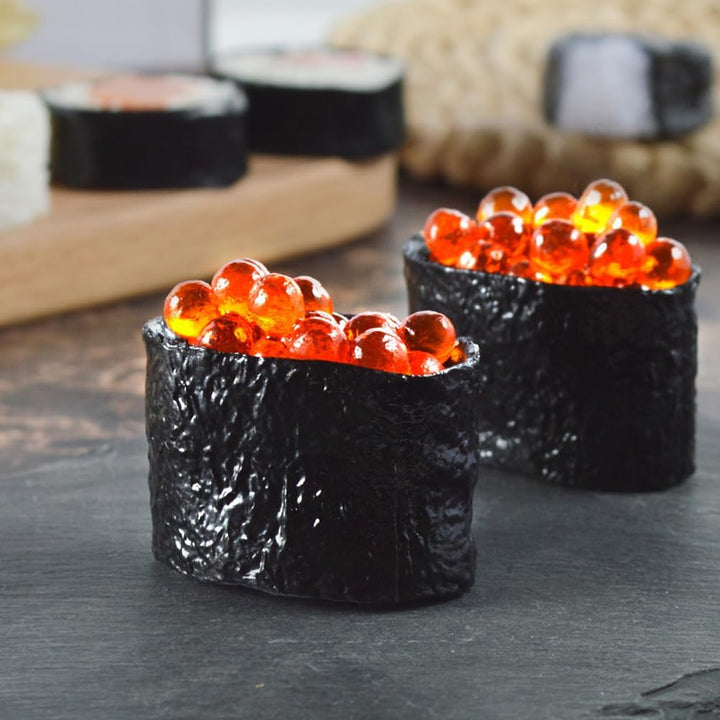 Garneck 12 STK Sushi-Simulation Puppenhaus Essen Miniatur Falsches Lachs-Sushi Künstliches Sashimi L
