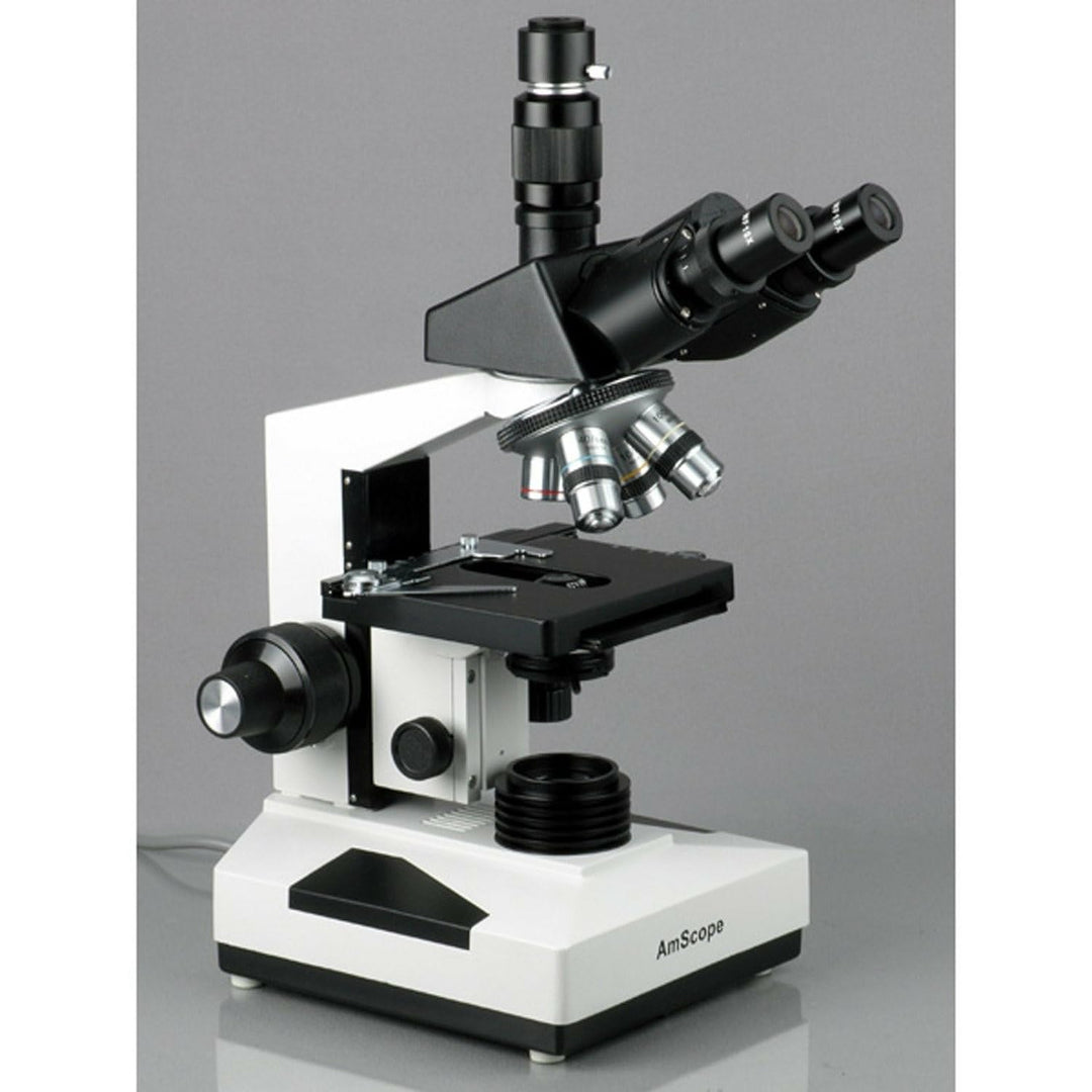 AmScope T490B-DKO Trinokulares Dunkles Feld Verbundmikroskop mit Ölkondensator, 40X-2000X, 12" x 9"